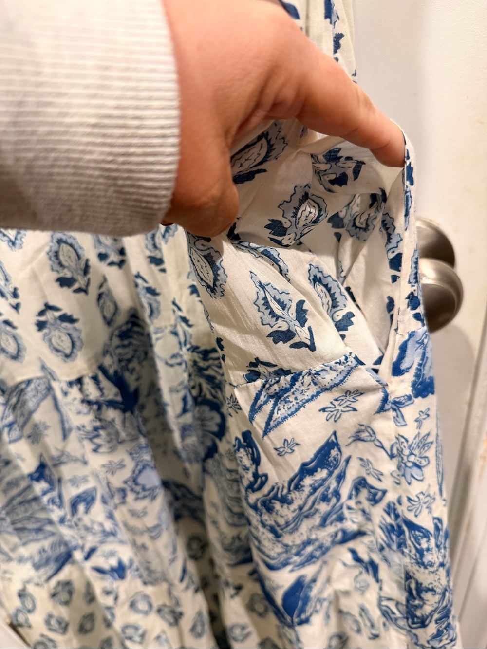Calypso St. Barth Blue and White Floral Maxi Dress - Picture 5 of 5
